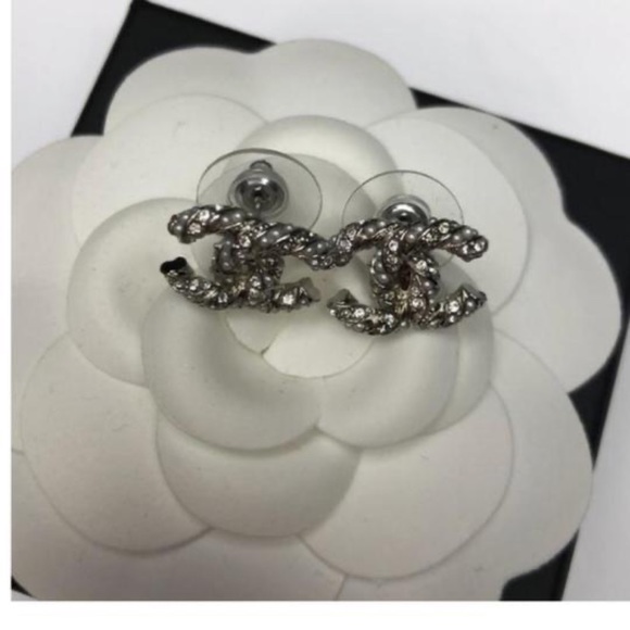 Chanel Cc Stud Earrings - Picture 2 of 15